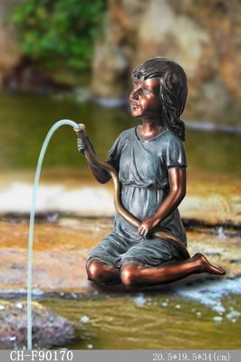 Littele فتاة نافورة المياه أبراج مع مضخة المزود