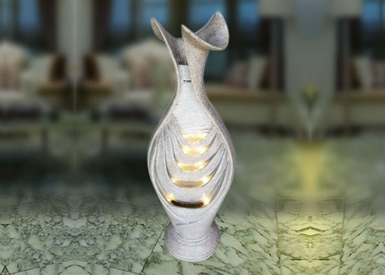 مضاء زهرة وعاء بوليريسين نافورة المياه الفناء الخلفي المزود