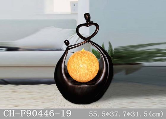نافورة مياه داخلية بإضاءة LED من الألياف الزجاجية مع كرة إضاءة المزود